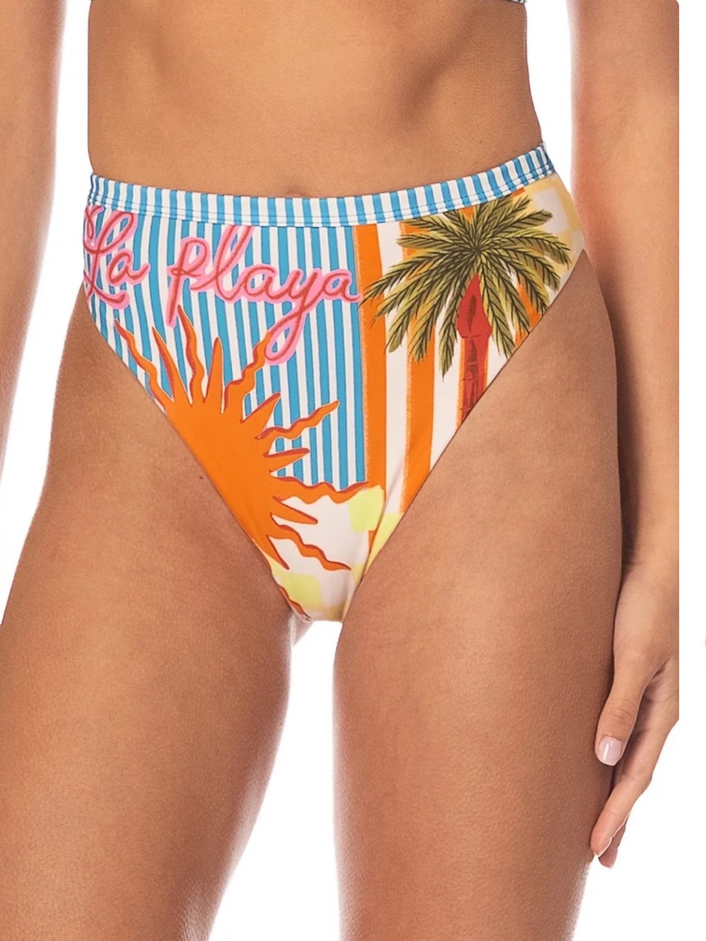 Maaji Beach Static Sully High Rise Classic Bikini Bottom NWT